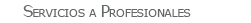 Servicios a Profesionales